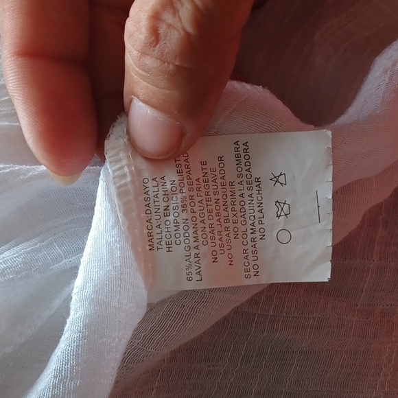 Dasayo Boho Crochet Top Beach Cover Up  Medium/Large Costal Festival, 23" PTP - Picture 6 of 6